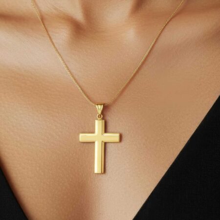 Unisex Χρυσός Σταυρός 14 Καράτια