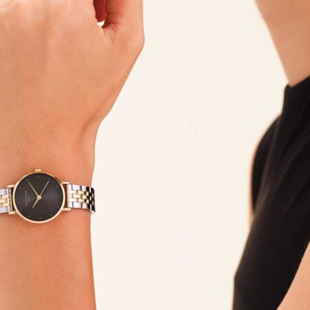 Δίχρωμο Ρολόι Rosefield Small Edit Black SEBDSG-SE04
