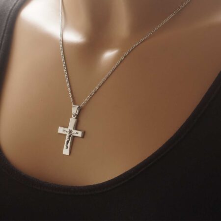 Unisex Σταυρός Με Εσταυρωμένο Σε Ασήμι 925