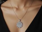 Μενταγιόν Ήλιος Της Βεργίνας 925 Με Ζιργκόν Πέτρες
